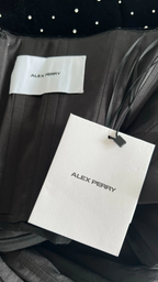 Alex Perry / Strapless Sweetheart Crystal-Embellished Velvet Mini Dress / Size 8
