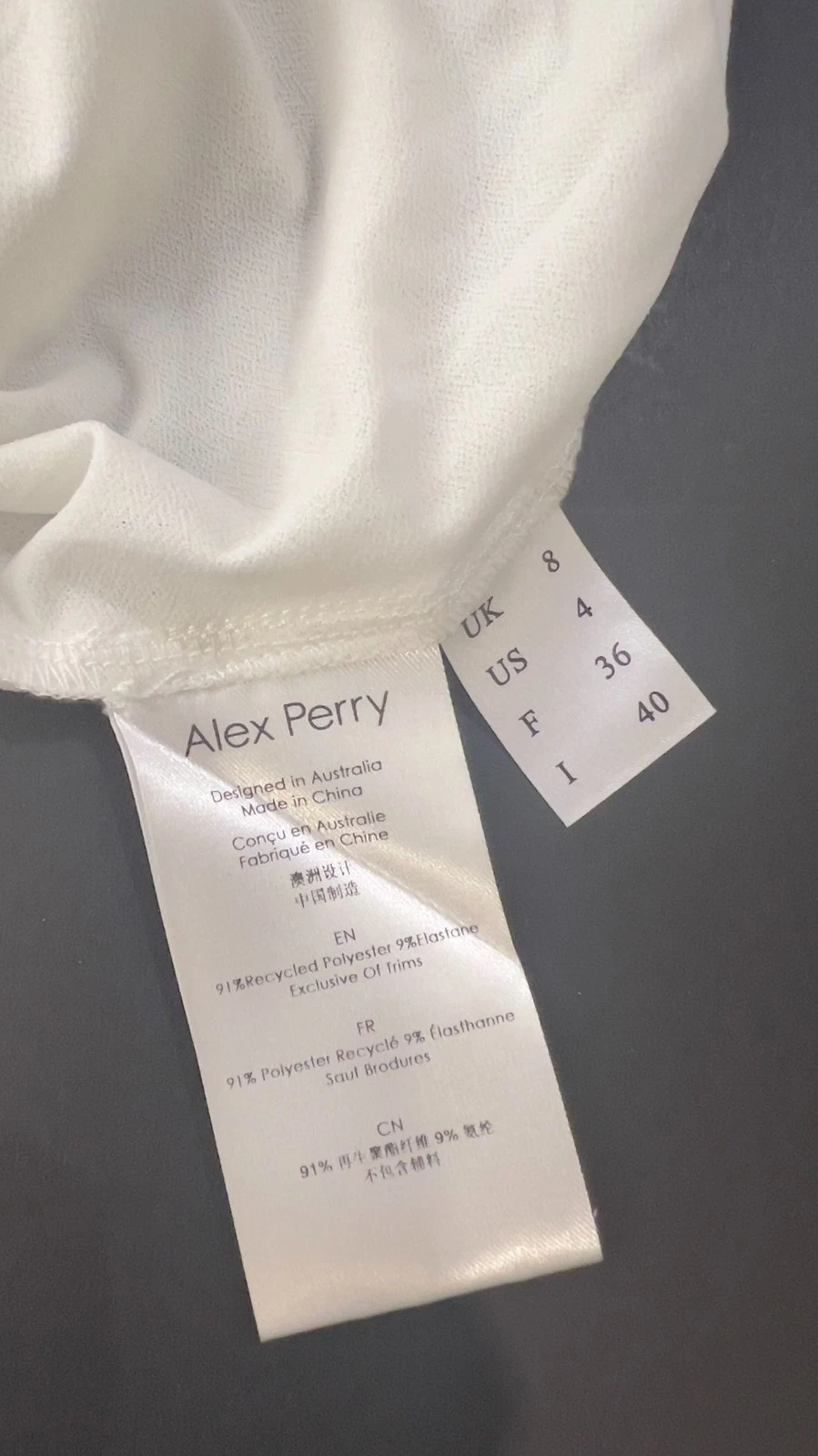 Alex Perry / Draped Crêpe Jersey Corset Maxi Dress / Size 8