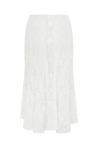 WITH JÉAN / EMBROIDERED MIDI SKIRT