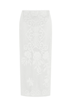 WITH JÉAN / FLORAL CROCHET MIDI SKIRT