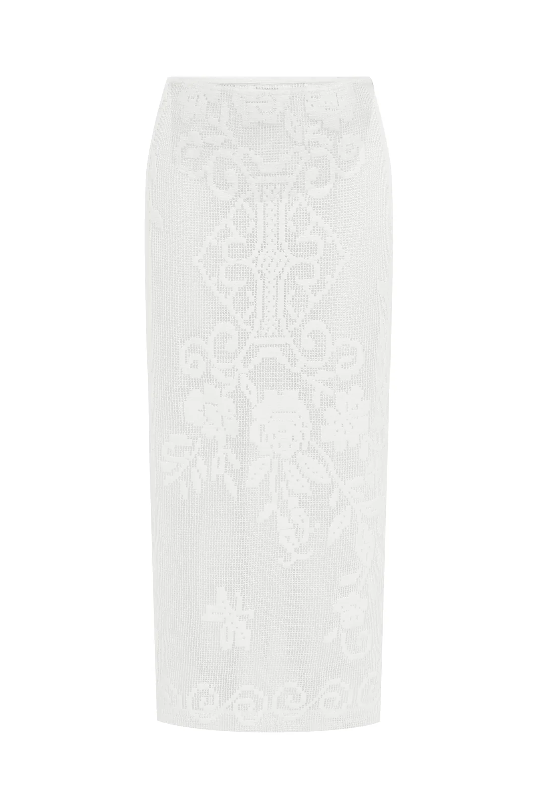 WITH JÉAN / FLORAL CROCHET MIDI SKIRT