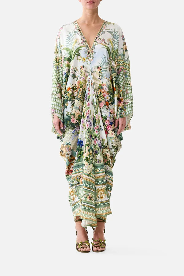 CAMILLA / FLORAL SILK MAXI DRESS