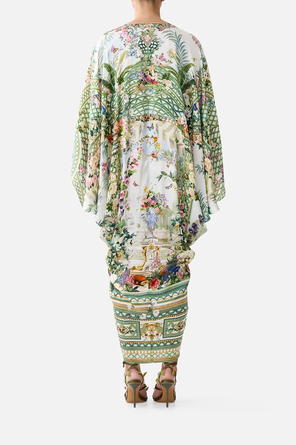 CAMILLA / FLORAL SILK MAXI KAFTAN