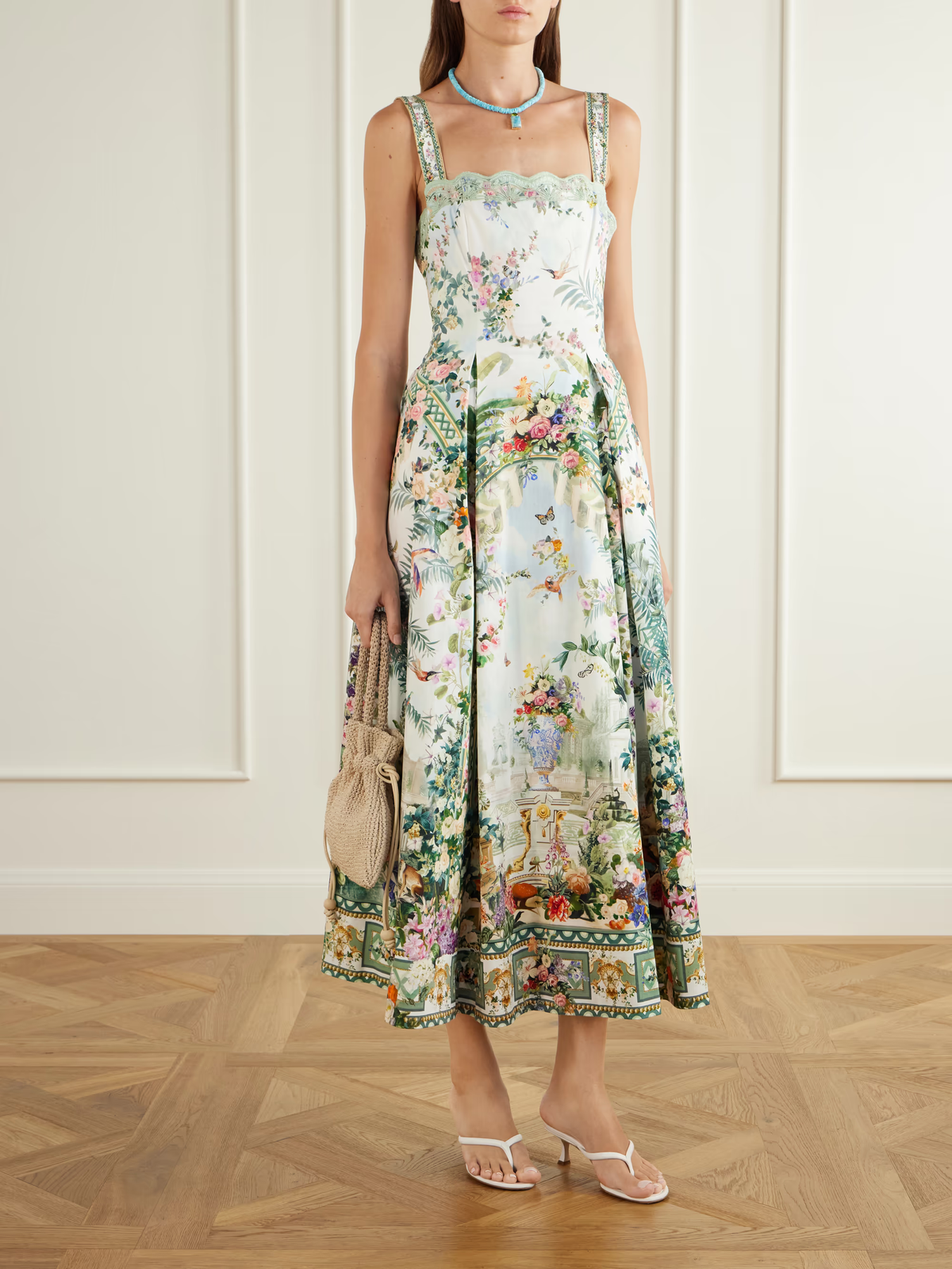 CAMILLA / FLORAL PRINT MIDI DRESS