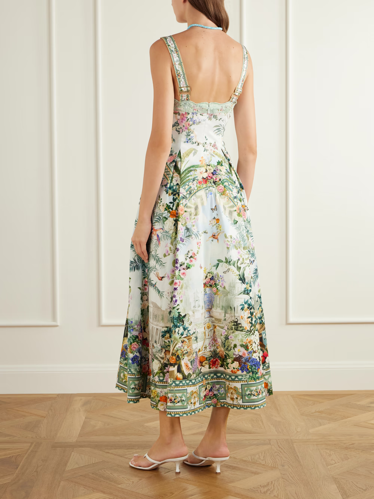 CAMILLA / FLORAL PRINT MIDI DRESS