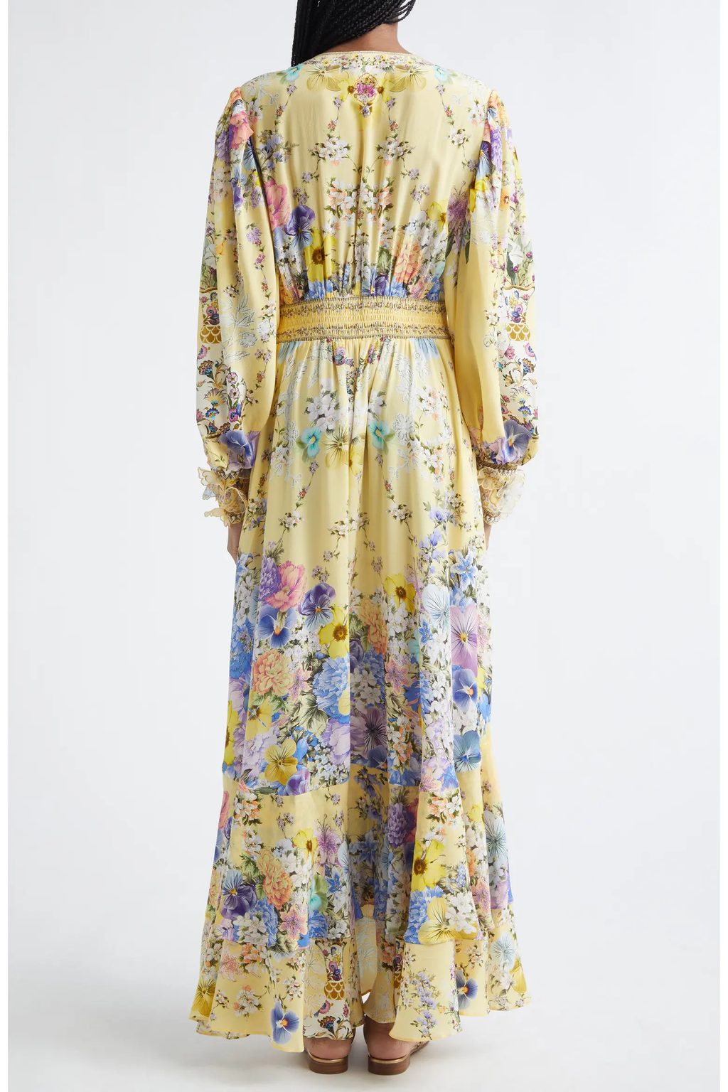 CAMILLA / FLORAL SILK MAXI DRESS