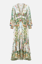CAMILLA / FLORAL SILK MAXI DRESS