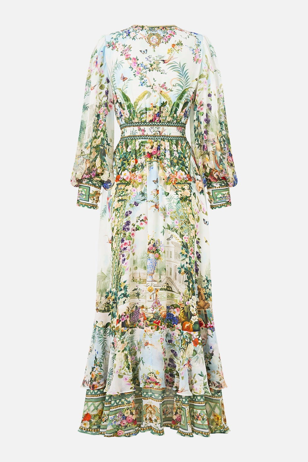 CAMILLA / FLORAL SILK MAXI DRESS