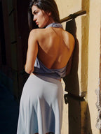 WITH JEAN / BUTTON HALTER TOP