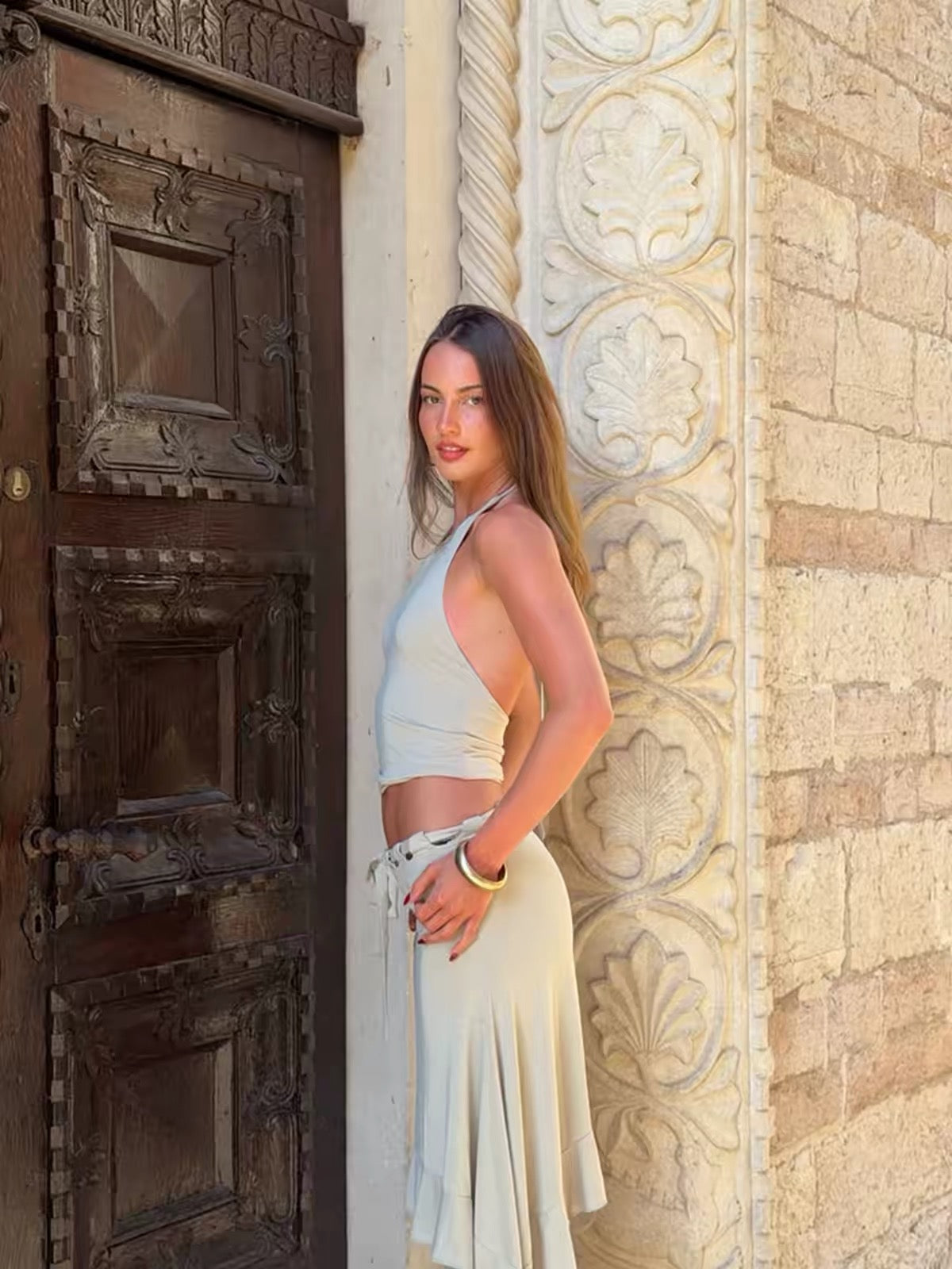 WITH JÉAN / RUFFLE MIDI SKIRT