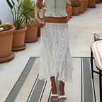WITH JÉAN / EMBROIDERED MIDI SKIRT