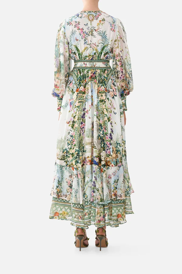 CAMILLA / FLORAL SILK MAXI DRESS