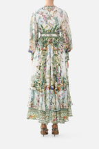 CAMILLA / FLORAL SILK MAXI DRESS