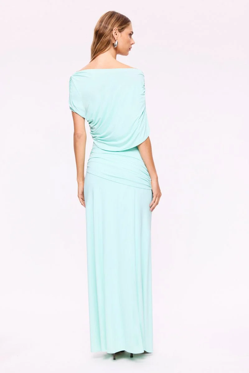 SUBOO / EMILY DRAPED RUCHED MAXI DRESS