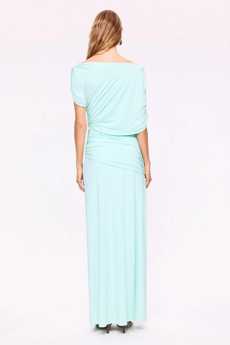 SUBOO / EMILY DRAPED RUCHED MAXI DRESS